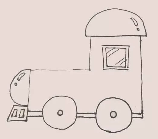 火車頭簡筆畫步驟