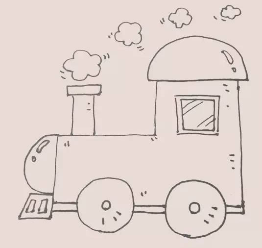 火車頭簡筆畫步驟