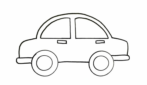 兒童簡筆畫小汽車彩色畫法