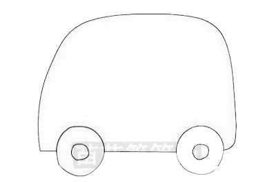 非常簡單的救護車簡筆畫