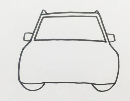 奧迪汽車簡筆畫詳細步驟