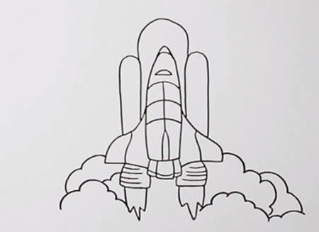 航天飛機簡筆畫怎么畫