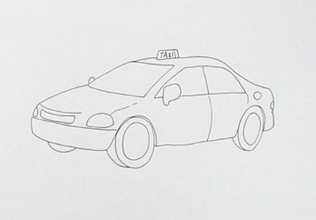 出租車簡筆畫的步驟詳解