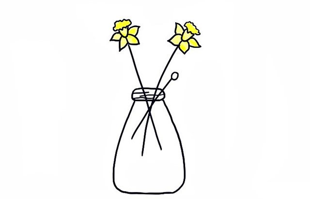 簡單的插花怎么畫
