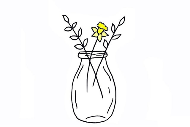 一組簡單的插花簡筆畫大全