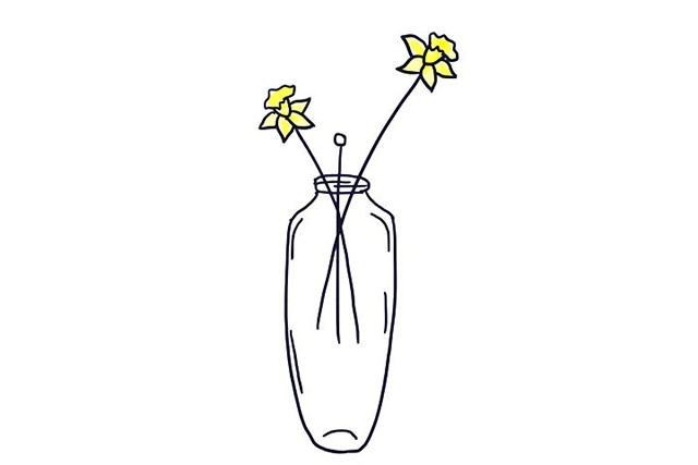 一組簡單的插花簡筆畫大全