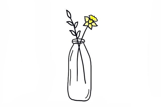 一組簡單的插花簡筆畫大全
