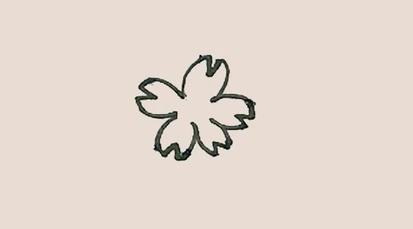 樹枝上的桃花簡筆畫教程