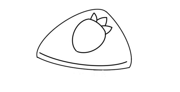草莓三明治簡(jiǎn)筆畫(huà)步驟