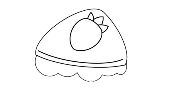 草莓三明治簡(jiǎn)筆畫(huà)步驟