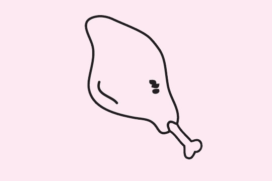 分享幾款雞腿的簡筆畫