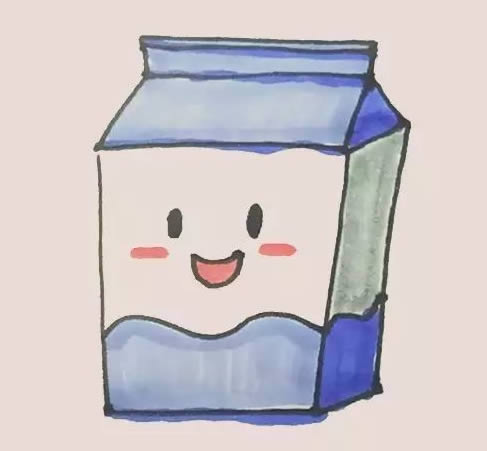 盒裝牛奶簡筆畫步驟