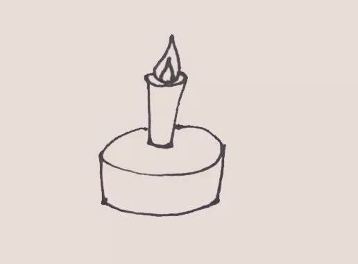 生日蛋糕簡筆畫步驟