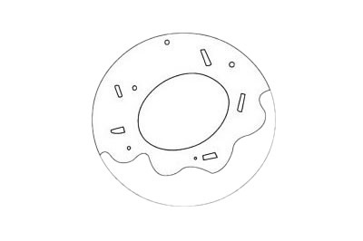 分享幾幅甜甜圈簡筆畫