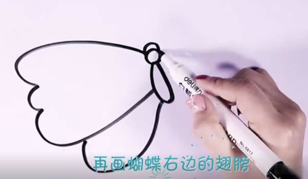 簡筆畫蝴蝶的畫法步驟