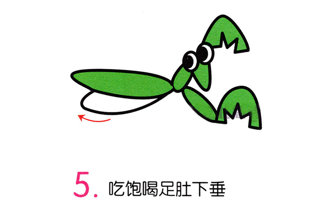 綠色的螳螂簡筆畫步驟 綠色的螳螂簡筆畫步驟