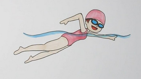 游泳運動員簡筆畫步驟