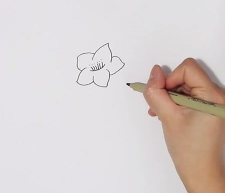 粉色桃花簡(jiǎn)筆畫