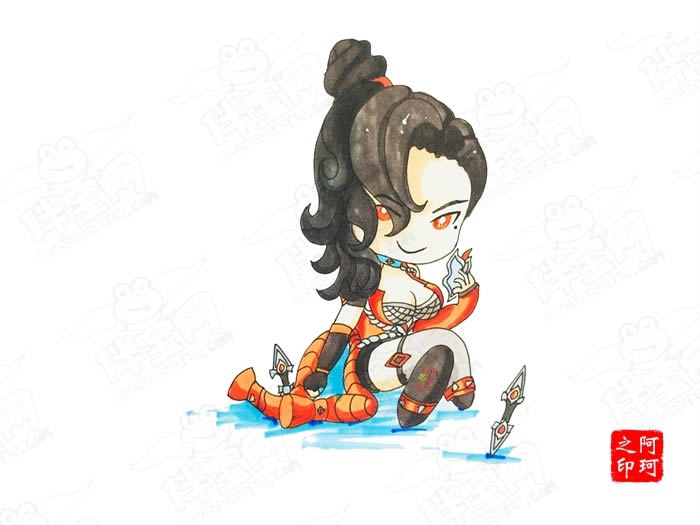 王者榮耀q版人物萌圖簡筆畫