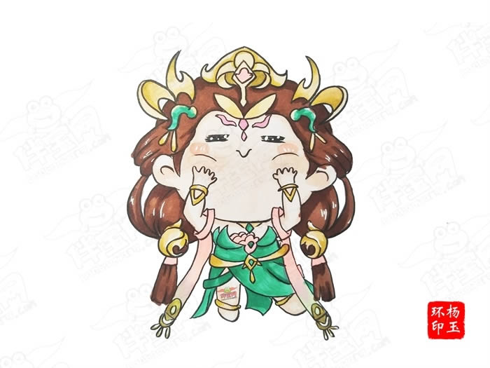 王者榮耀q版人物萌圖簡筆畫