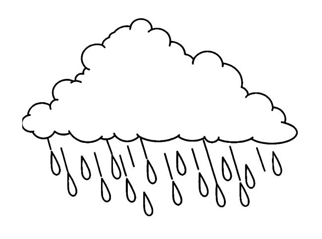 一看就會的下雨簡筆畫