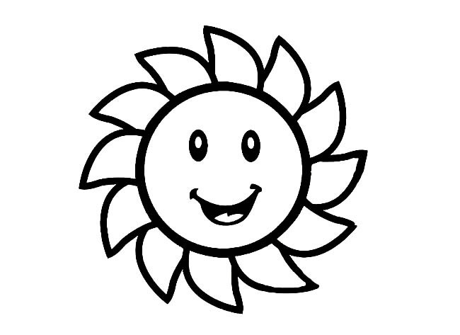 樂哈哈的太陽簡筆畫