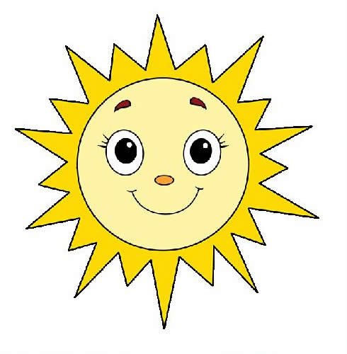 可愛的卡通太陽簡筆畫