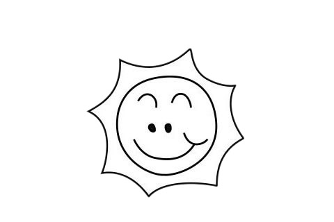 太陽簡筆畫圖片大全