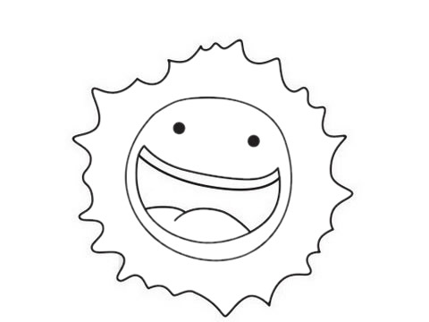 太陽簡筆畫圖片大全