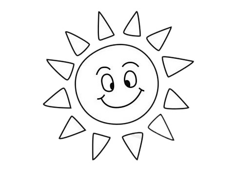 太陽簡筆畫圖片大全