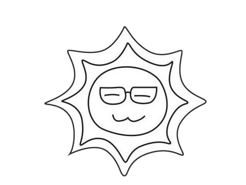 太陽簡筆畫圖片大全