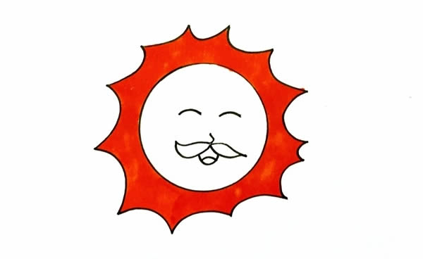 太陽公公簡筆畫畫法