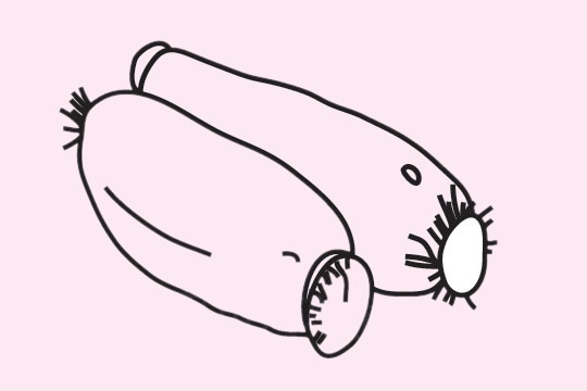 四張蓮藕簡筆畫