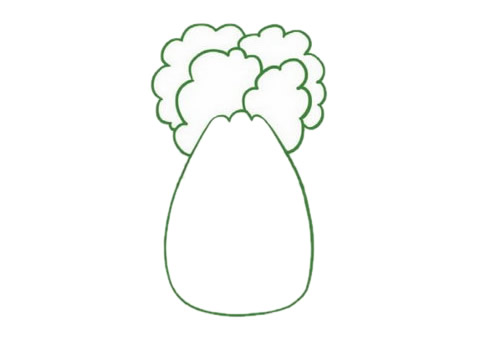 卡通有趣的白菜簡筆畫