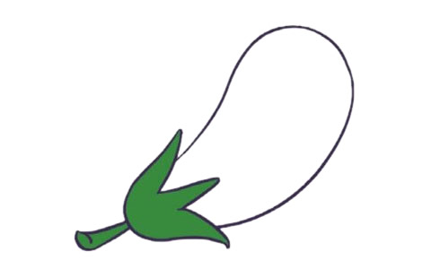 紫色茄子兒童簡筆畫 紫色茄子兒童簡筆畫