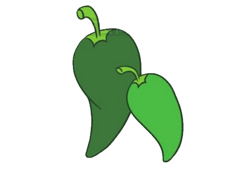 一組尖椒簡筆畫圖片大全