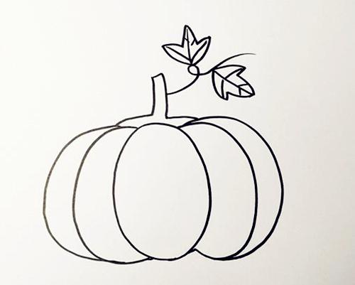 又大又紅的南瓜簡(jiǎn)筆畫
