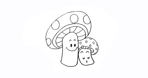 卡通蘑菇簡筆畫怎么畫