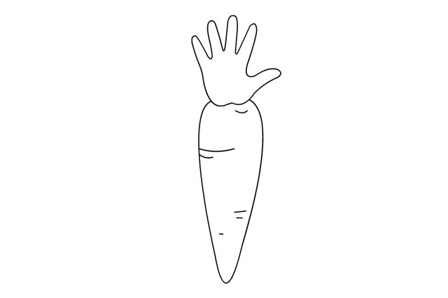 超簡(jiǎn)單的胡蘿卜兒童畫(huà)