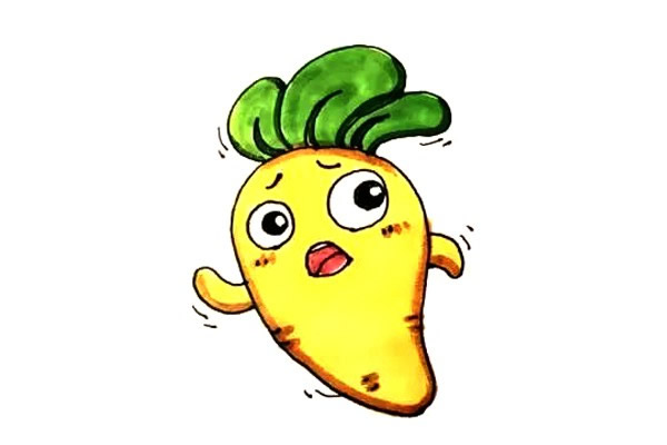可愛卡通蘿卜簡筆畫步驟