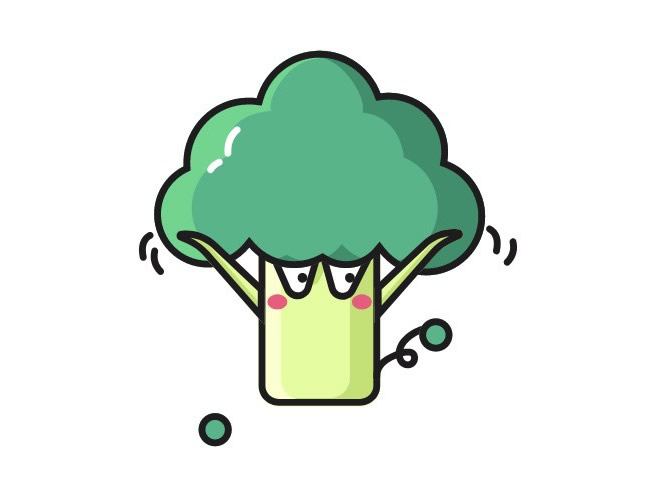 卡通的西蘭花簡筆畫