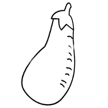 茄子簡筆畫簡單畫法