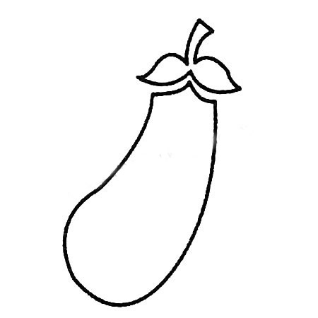 茄子簡筆畫圖片大全