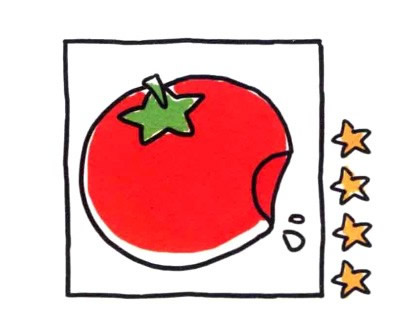 咬了一口的西紅柿簡筆畫 咬了一口的西紅柿簡筆畫