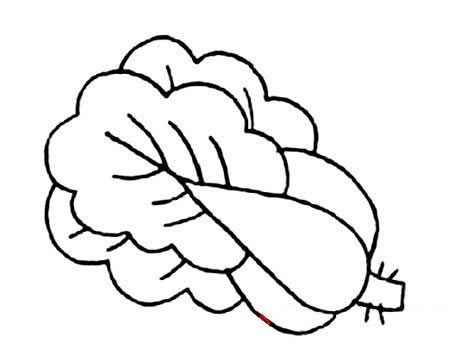 分享一組上海青簡筆畫