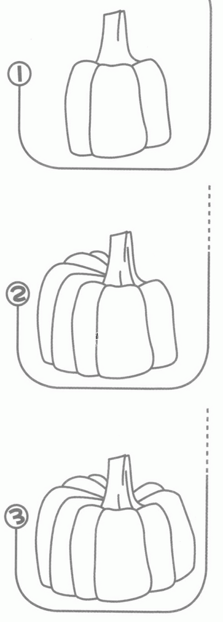南瓜簡(jiǎn)筆畫分解步驟