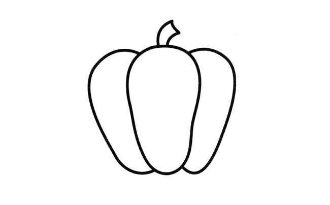 非常簡(jiǎn)單的甜椒兒童畫(huà)