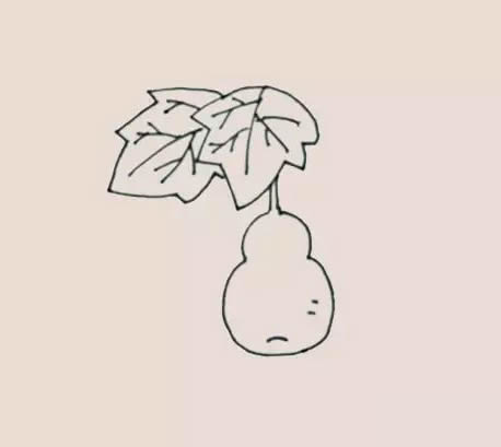 掛在藤上的葫蘆簡筆畫